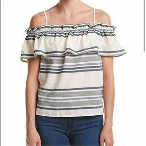Splendid off the shoulder striped top XL